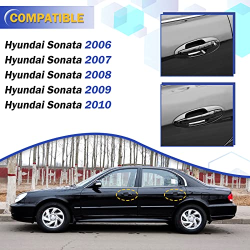 X4XZ 4 قطع مقبض باب خارجي أمامي وخلفي يسار ويمين للسائق والراكب لهيونداي سوناتا 2006-2010 826513K000 - Image 2