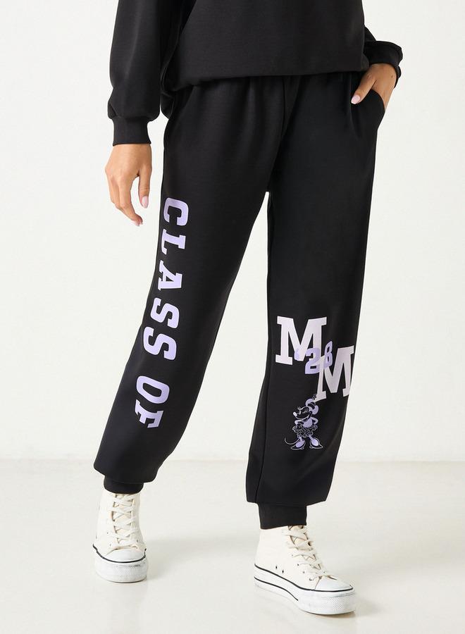 SP Characters Minnie Mouse Print Joggers with Pockets - Image 1
