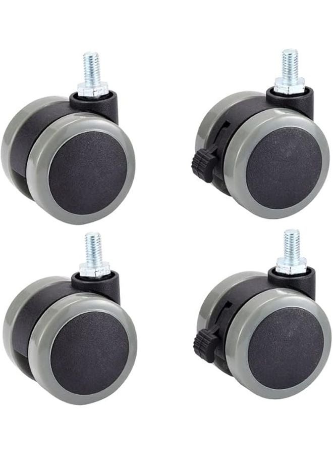 4Pcs 50mm Heavy Duty Universal Furniture Castor Wheels Screw Without Brake - Image 4