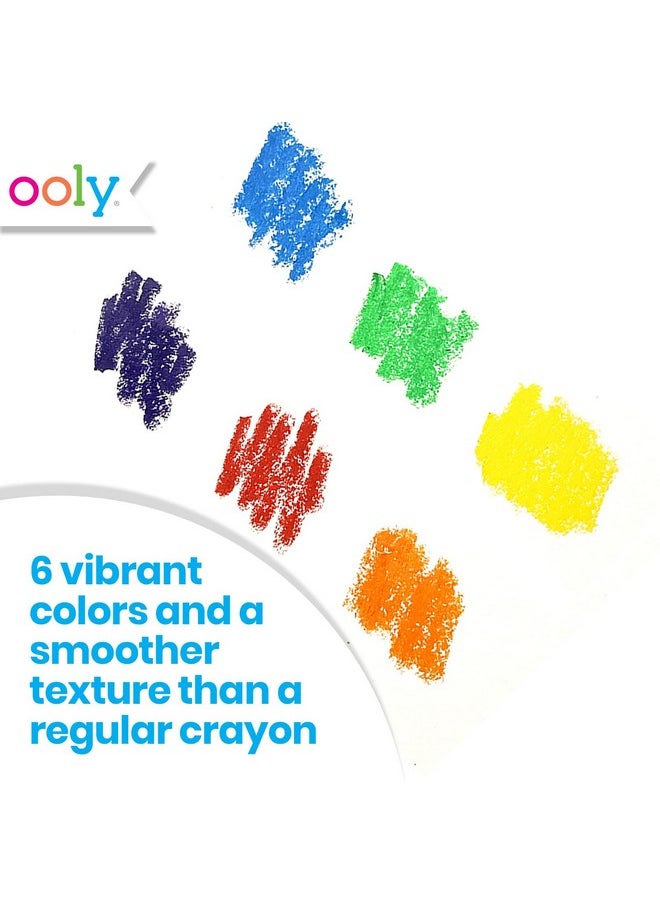 Ooly - Smooth Stix Gel Crayons For Kids And Adults With Paint Brush Set Of 7 Watercolor Rainbow Crayons For Glass And Paper With Clear Plastic Crayon Case Easy To Clean Twist Up Gel Crayon Set - Image 1