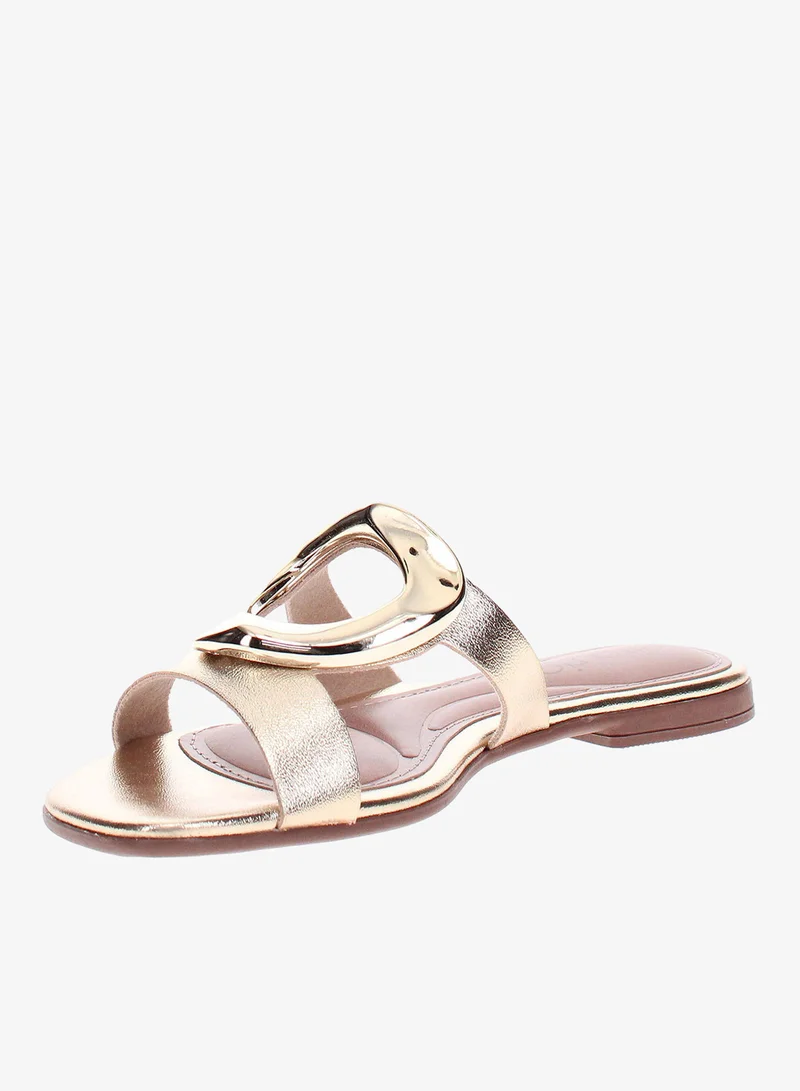 Beira Rio Golden Beira Rio Women’s Flat Summer Footwear – Lightweight Slip-On Comfort with Stylish Casual Design for Women | Best Price UAE