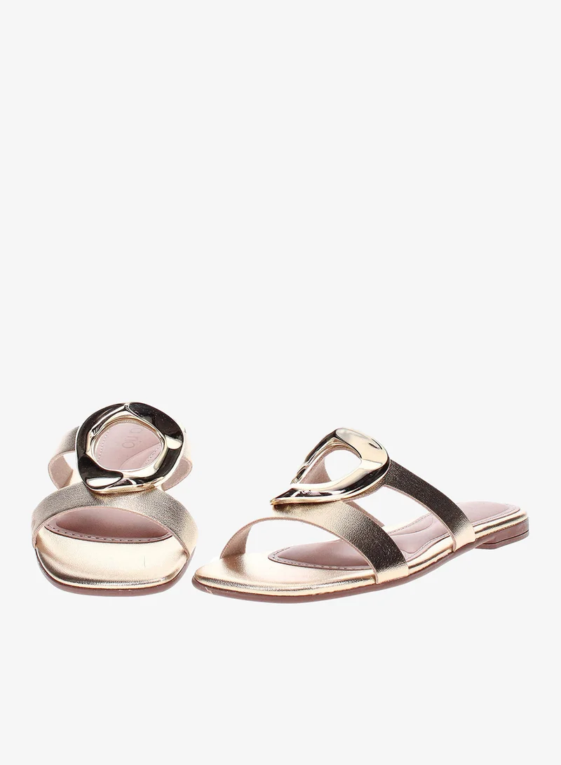 Beira Rio Golden Beira Rio Women’s Flat Summer Footwear – Lightweight Slip-On Comfort with Stylish Casual Design for Women | Best Price UAE