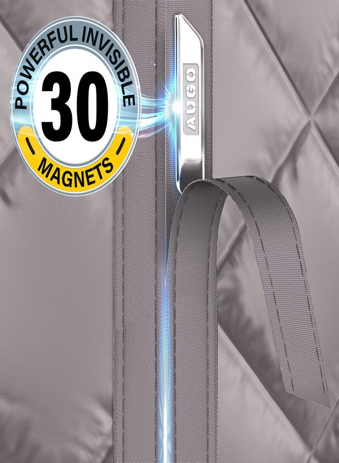 AUGO Magnetic Thermal Door Curtain - Thermal Insulation Door Cover for Winter - Home Winterizing Products - Keeps Warm Air in & Cold Air Out - Patent Pending Keep Open Feature - 38 x 83 Inch - Image 4