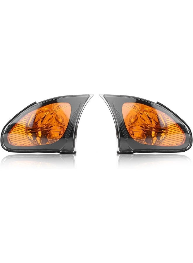 Aramox Aramox Corner Light Cover, A Pair of Corner Light Lenses Turn Signal Light Cover Yellow Lens for BMW E46 3-Series 4DR 2002-2005 - Image 1