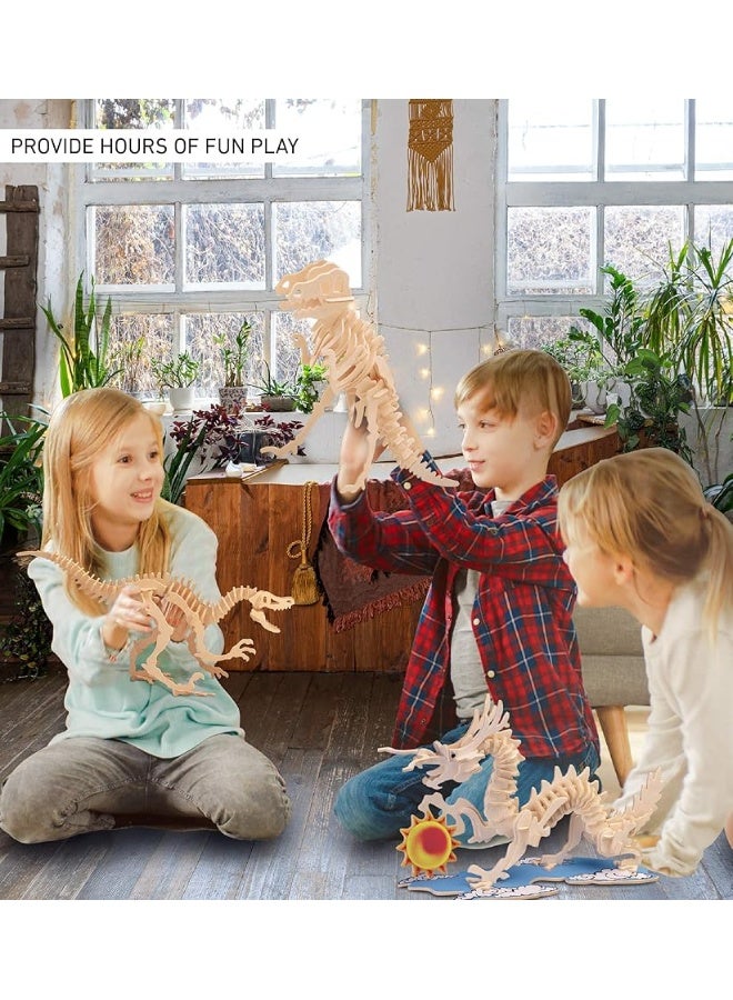 Puzzled Velociraptor Dinosaur 3D Woodcraft Construction Kit - Image 4