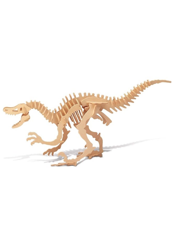 Puzzled Velociraptor Dinosaur 3D Woodcraft Construction Kit - Image 2