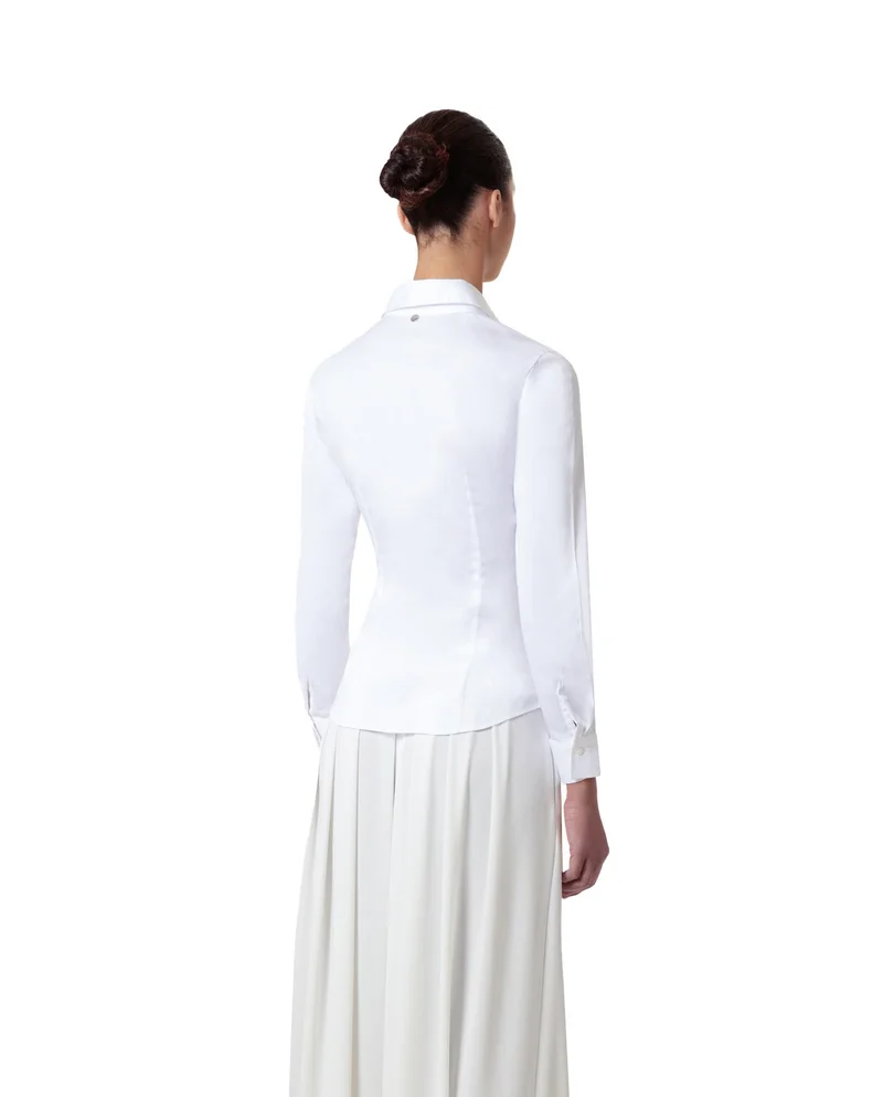 Camicissima WHITE LONG SL. SLIM FIT for Women | Best Price UAE