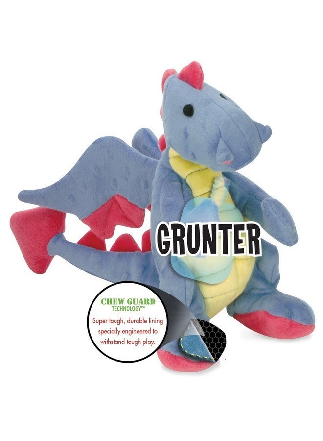 جو دوج لعبة الكلاب goDog Bubble Plush Dragons Squeaky، بتقنية حماية المضغ - بنفسجي فاتح، كبيرة - Image 3