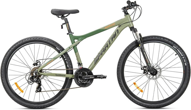Spartan 27.5" Ampezzo Mountain Bike | Alloy Frame, Shimano 21-Speed Drivetrain, Front Suspension, Disc Brakes & Double Wall Rims – Trail-Ready MTB - Image 2