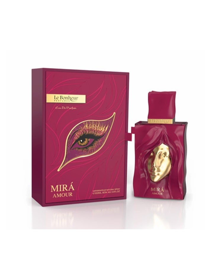 ALMAS PERFUMES MIRÁ AMOUR Eau De Parfum for Women 100ml | Long-Lasting Sweet Gourmand & White Floral Luxury Fragrance Spray | Premium Arabic EDP Cologne for Ladies