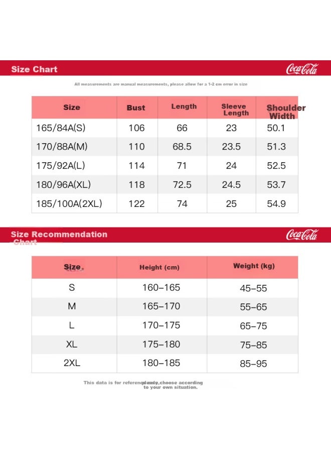 Coca-cola Short Sleeve T-shirt Men And Women Summer Pure Cotton Breathable Classic Loose Trendy Casual Shirt White 2XL - Image 5