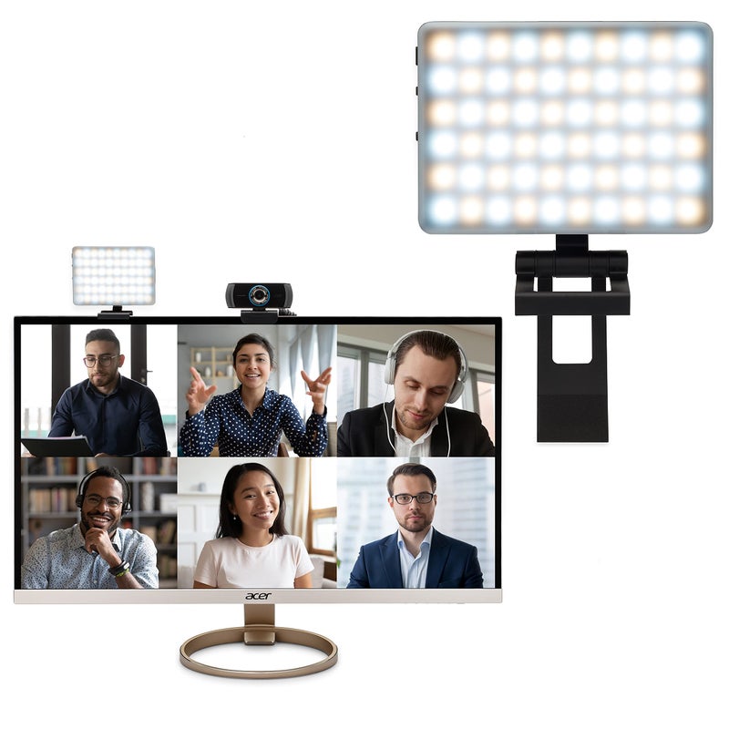 HumanCentric Video Conference Lighting Kit, Camera Light for Zoom Meetings, Streaming Video Face Light, Easy Setup for Remote Work, Computer Monitor or Laptop Light for Video Conferencing - Image 1