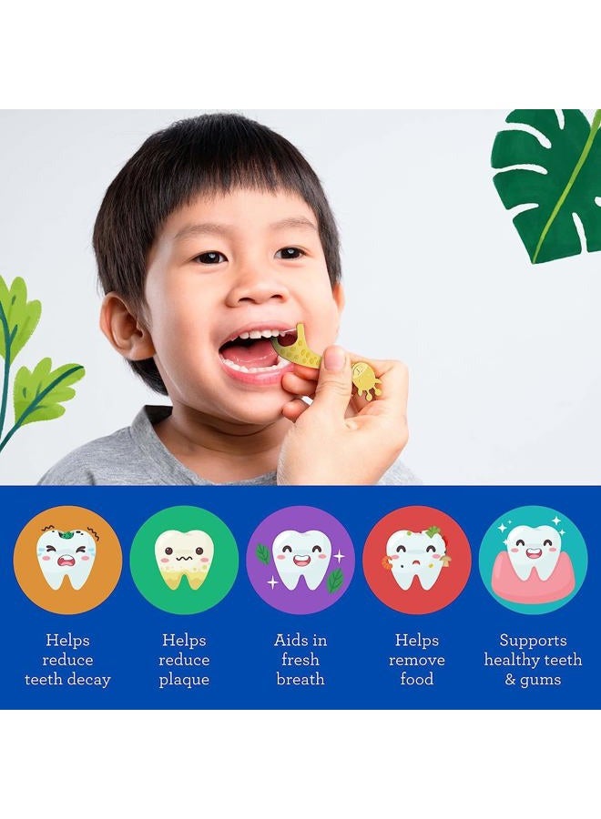 GuruNanda خيوط تنظيف الأسنان للأطفال، خيوط على شكل زرافة طويلة جدًا، خالية من الفلورايد، تصميم مقاوم للانزلاق ومقاوم للتمزق ومقبض صديق للبيئة بنكهة التوت، مثالية للأعمار من 3 سنوات فما فوق، 90 قطعة (عبوة من 1) - Image 2