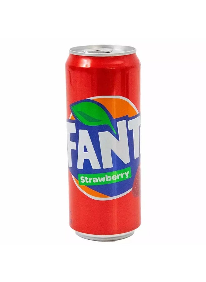 Fanta Strawberry Carbonated Soft Drink 330ML - Image 2
