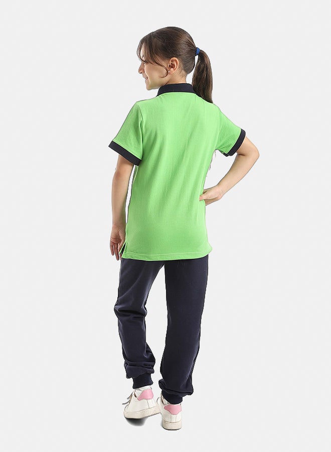 Red Circle Half Sleeve Polo Set & Pants Kids Unisex - Image 5