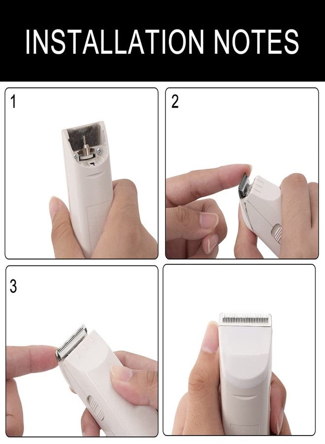 colorski 2PCS White Professional Peanut Clippers/Trimmers Snap On Replacement Blades #2068-300-Fits Compatible with Peanut Hair Clipper - Image 3