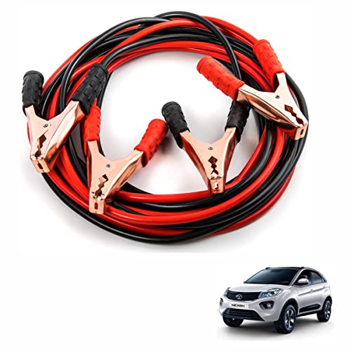 Asryd Car Heavy Duty Booster Cables || Clamp to Start Dead Battery || Off Road Emergency Auto Car Jumper Cables for Tata Nexon (500 AMP, 6.5 Feet Each) - Image 1