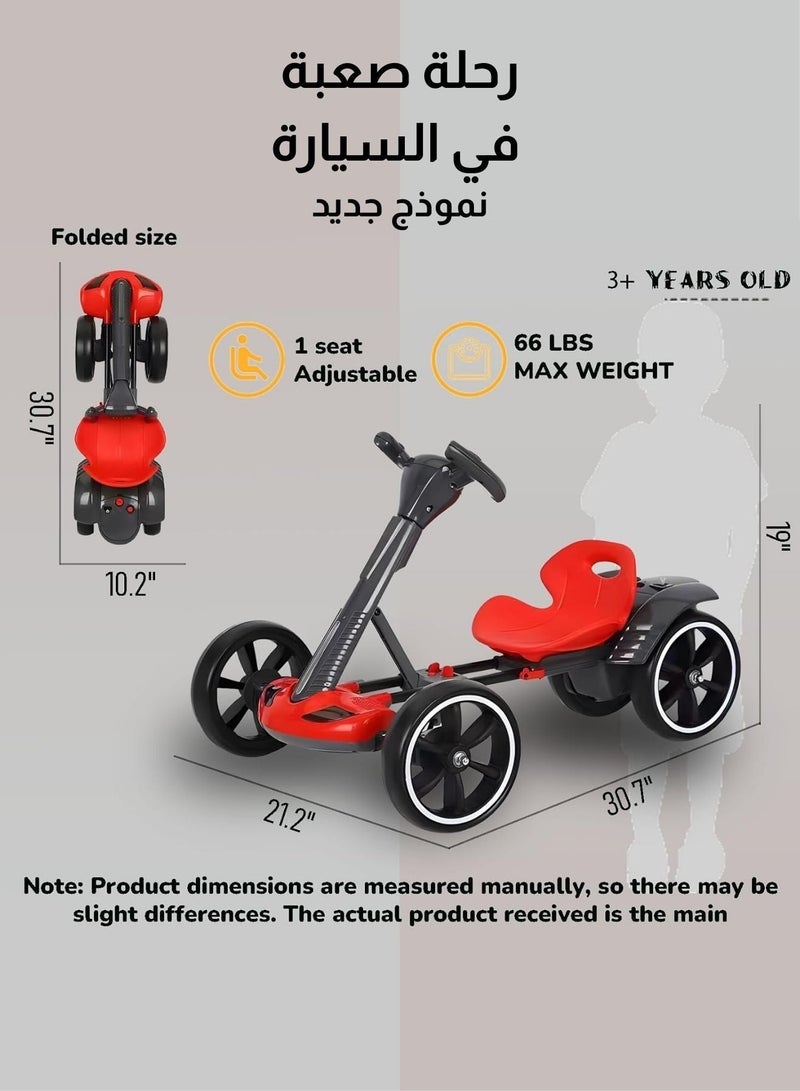 سيارة كهربائية قابلة للطي مع جهاز تحكم عن بُعد – لعبة للأطفال بأربع عجلات | هيكل آمن وقوي، حماية أمامية من التصادم، توجيه سهل، محرك واحد، بطاريتين | تدعم حتى 50 كجم – للأعمار من 4 سنوات فما فوق - Image 3