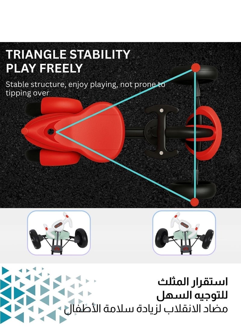 سيارة كهربائية قابلة للطي مع جهاز تحكم عن بُعد – لعبة للأطفال بأربع عجلات | هيكل آمن وقوي، حماية أمامية من التصادم، توجيه سهل، محرك واحد، بطاريتين | تدعم حتى 50 كجم – للأعمار من 4 سنوات فما فوق - Image 5