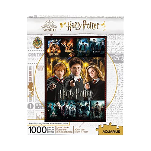 AQUARIUS Harry Potter Puzzle Movie Posters Collage 1000 Piece Jigsaw Puzzle - Image 1