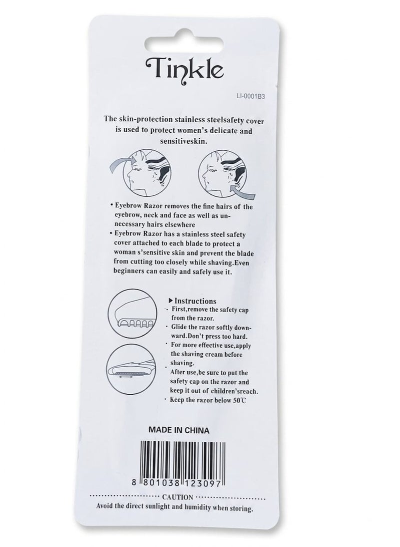 Tinkle Face and Eyebrow Razor for Women, Quick and Easy Facial Hair Removal set 3pcs - Image 2