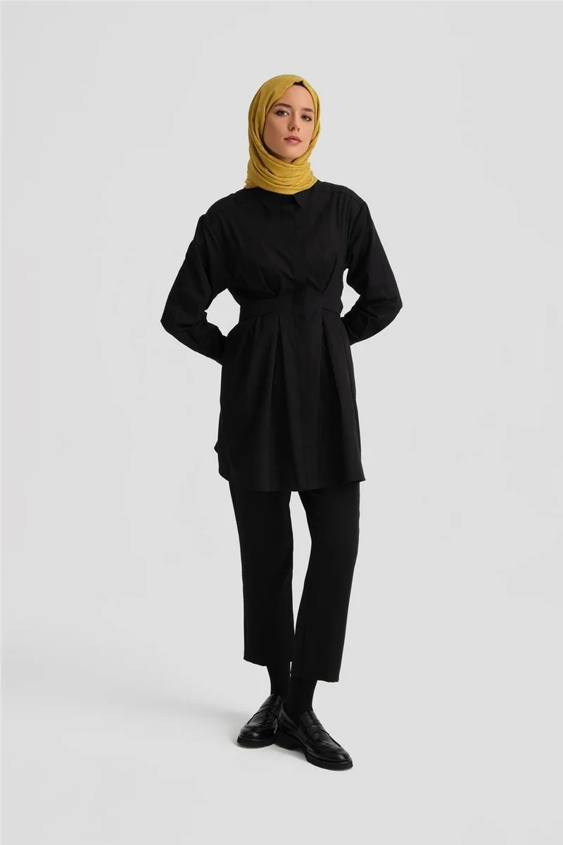 ARMINE Bow Natural Fabric Tunic 24K4300 Black