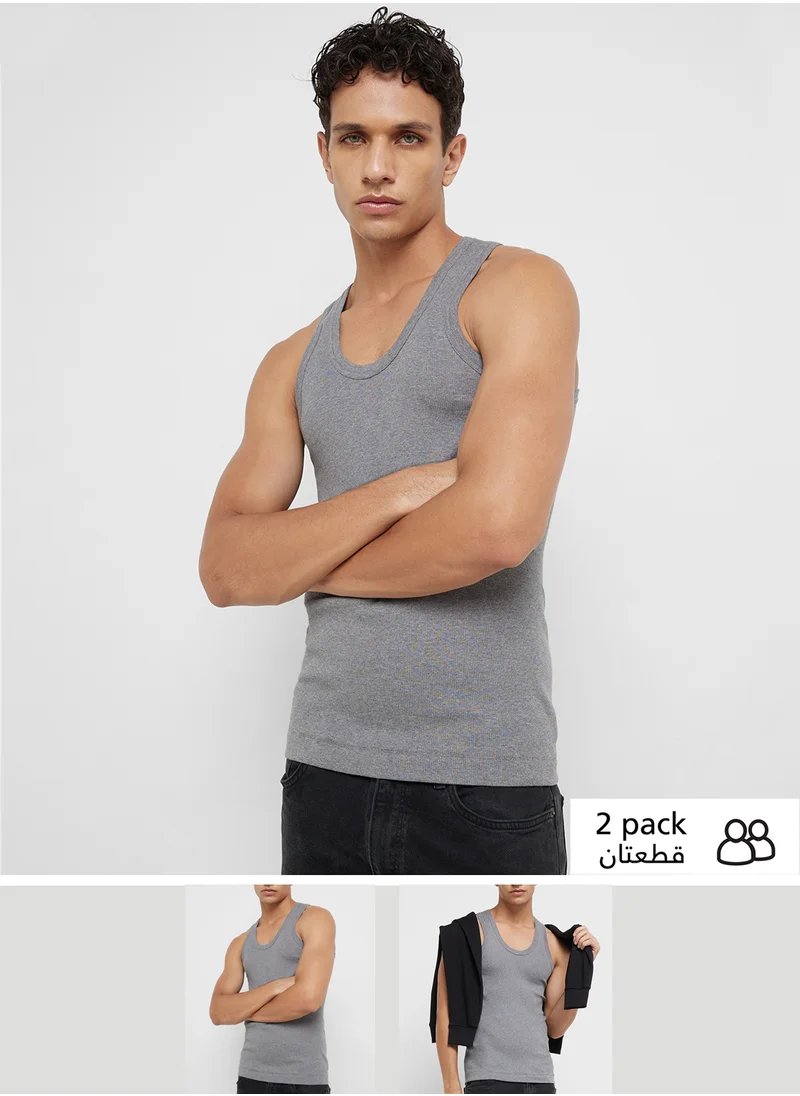سفنتي فايف بيسيكس Pack Of 2 Vest