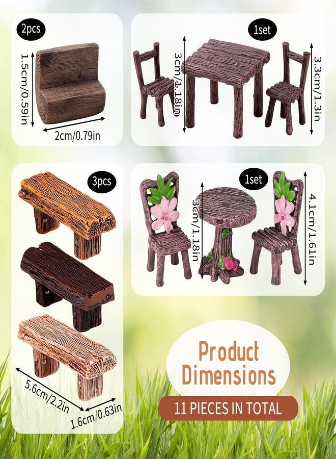 CZFSWT 11PCS Fairy Garden Furniture Set, Fairy Garden Accessories, Fairy Garden Suitable for DIY Enthusiasts, Gardening Enthusiasts and Collectors - Image 2