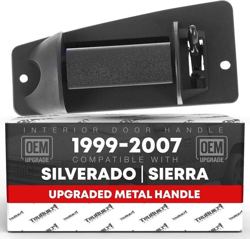 T1A Extended Cab Door Handle, Upgraded Metal, Rear Driver Door Handle Compatible with 1999-2007 Chevrolet Silverado 1500 2500; 99-07 GMC Sierra 1500 2500, & 01-07 Silverado or Sierra 3500 - OEM 15758172 - Image 1