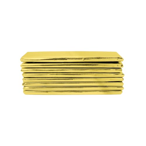 Foilman Foil Wrapper - Pack of 100 Candy Bar Wrappers with Thick Paper Backing - Folds and Wraps Well - Best for Wrapping 1.55Oz Candies/Chocolate Bars/Gifts - Size 6" X 7.5" (Gold) - Image 2