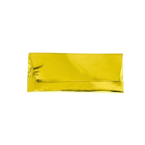 Foilman Foil Wrapper - Pack of 100 Candy Bar Wrappers with Thick Paper Backing - Folds and Wraps Well - Best for Wrapping 1.55Oz Candies/Chocolate Bars/Gifts - Size 6" X 7.5" (Gold) - Image 3