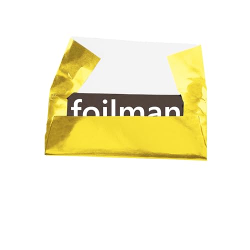 Foilman Foil Wrapper - Pack of 100 Candy Bar Wrappers with Thick Paper Backing - Folds and Wraps Well - Best for Wrapping 1.55Oz Candies/Chocolate Bars/Gifts - Size 6" X 7.5" (Gold) - Image 4
