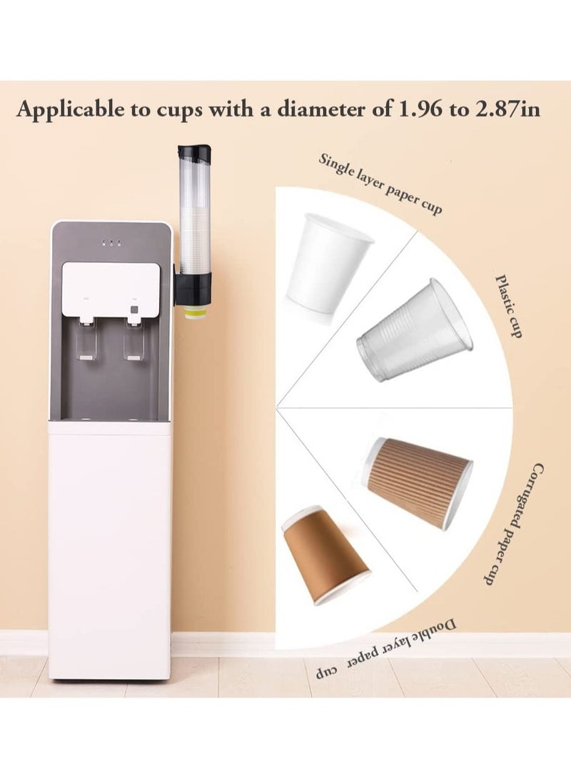 Zikra Cup Dispenser Fits 5oz - 7oz Cone or Flat Bottom Cups, Cup Dispenser for Water Cooler, Pull Type Paper Water,Disposable Automatic Remove Cup Holder, Cup Dispenser Wall Mount - Image 4