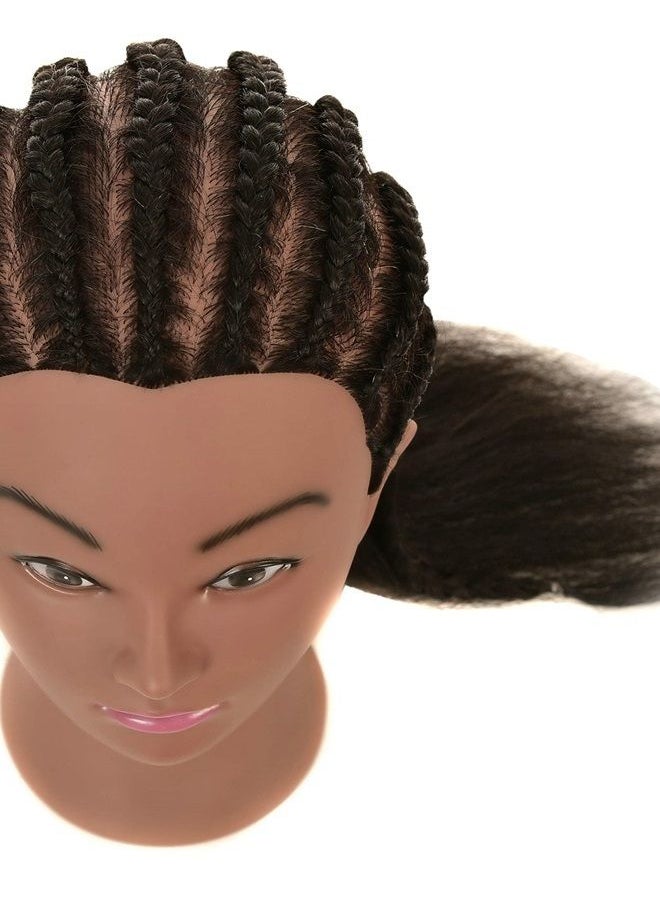 LOHXINHAIR 100% Real Human Hair Mannequin Head Manikin Manican Training Doll Head with Stand for Hairdresser Practice Braiding Styling Bleaching Dyeing Curling Cutting  - Image 3