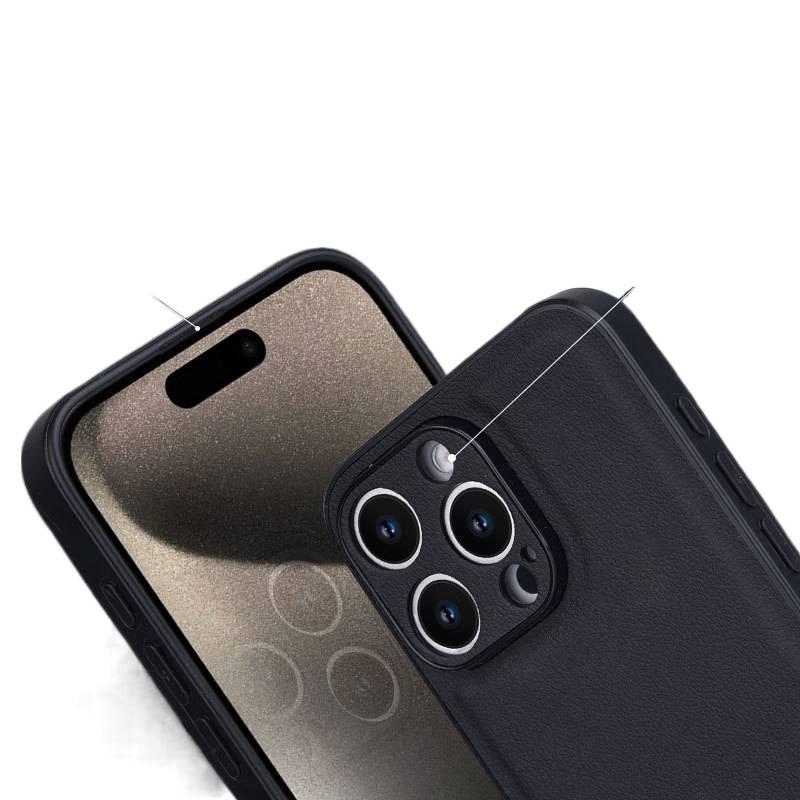LS Protective Case, Shockproof Cover for Redmi Note 15, Black Leather Texture, Drop Protection - Image 5