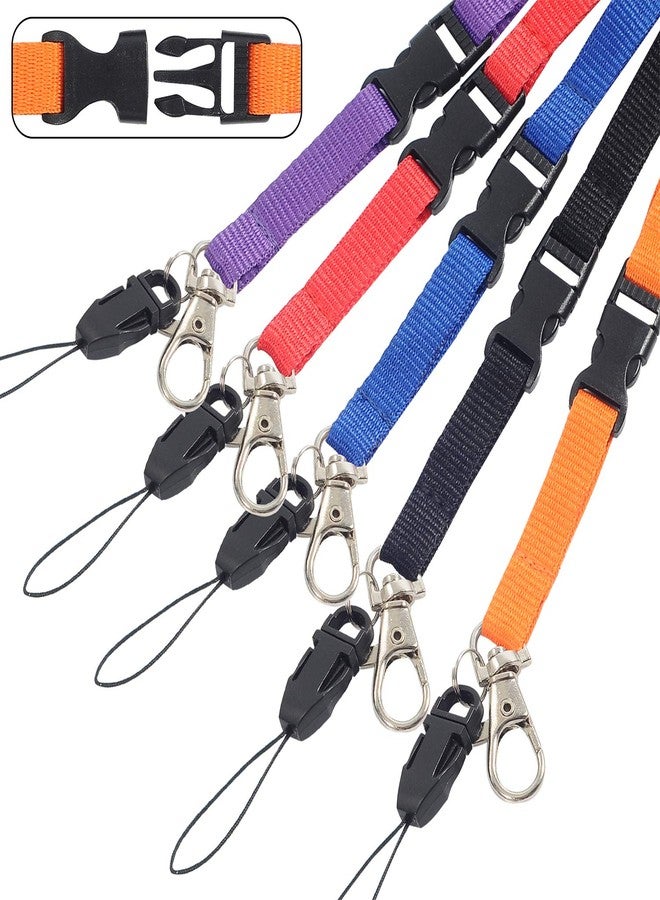 Wisdompro Cruise Lanyard Badge Holder, Wisdompro School Supply Clear PVC Heavy Duty Ziplock Vinyl ID Badge Holder with 22 Inch Colorful Detachable Neck Lanyard Strap for College, 5 Sets - Vertical Colorful - Image 5
