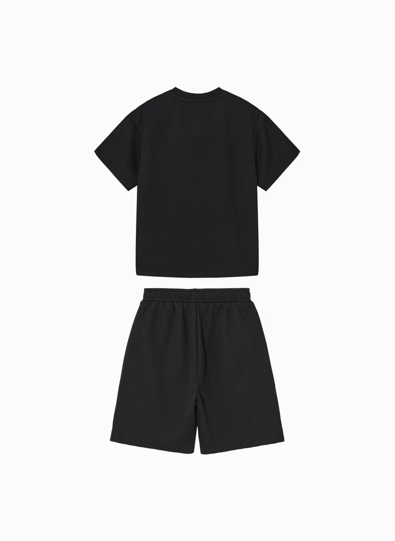 Balabala Kids Boy Knit short sleeve suit