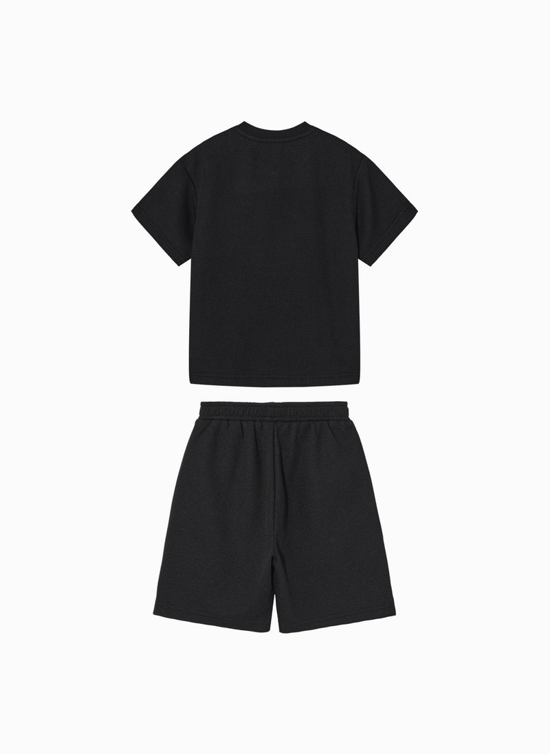 Balabala Kids Boy Knit short sleeve suit - Image 2