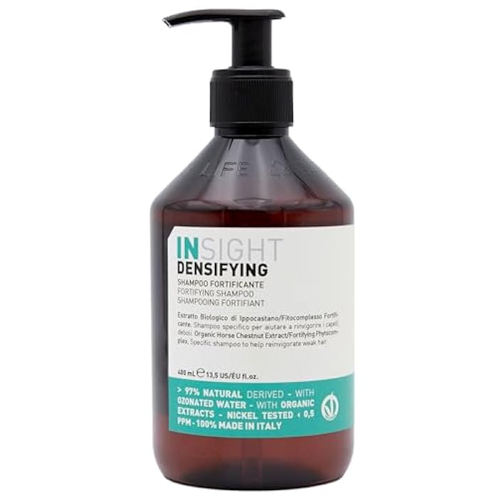 Insight Clean Beauty Densifying Fortificante Anti-Hair Loss Shampoo with Organic Horse Chestnut Extract,Vegan, 13.5 fl oz