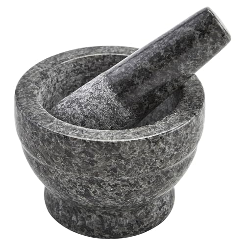 IMUSA USA Small Polished Mortar and Pestle, 3.75”, Granite - Image 1