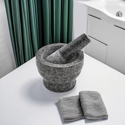 IMUSA USA Small Polished Mortar and Pestle, 3.75”, Granite - Image 5