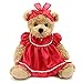 oits cute Oitscute Small Baby Teddy Bear with Cloth Cute Stuffed Animal Soft Plush Toy 10 Red lace Dress - Image 3