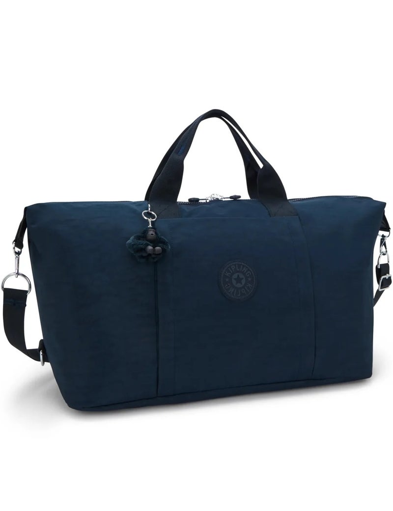 كيبلينغ حقيبة بوري كبيرة للسفر مع جيب لعربة الأمتعة وحزام كتف قابل للإزالة - أزرق - Image 5