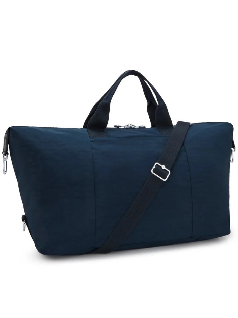 كيبلينغ حقيبة بوري كبيرة للسفر مع جيب لعربة الأمتعة وحزام كتف قابل للإزالة - أزرق - Image 3