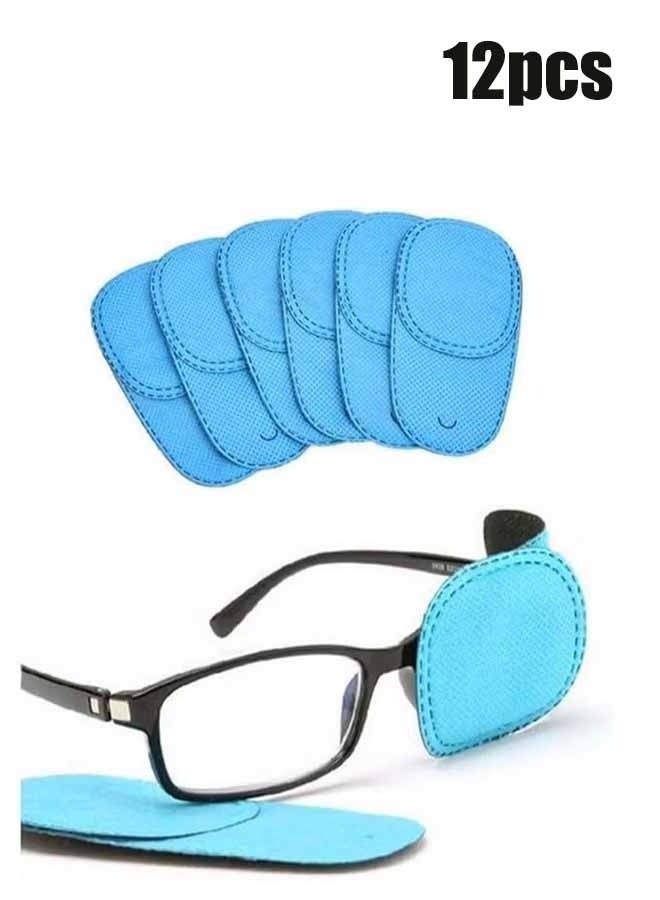 واي جيه 12 بكس رقعات العين للنظارات، رقعة العين للأطفال، معالجة الحول، رقعة العين الكسولة للأطفال (أزرق) - Image 1