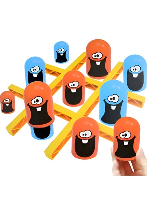 Gobble Board Game, Tic Tac Toe Game Children's Educational Educational Puzzle Game Toy Toys, Parent-child Early Education Family Interactive Board Game Classic 3d Board Game