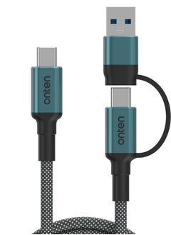 2 in 1 USB Type C & USB Type C to Type A Cable Length 0.15cm 65W 10Gbps Data Transfer Speed