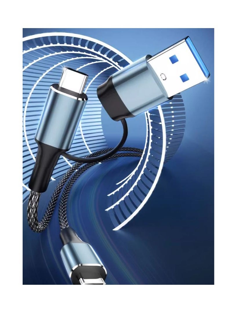 onten - 2 in 1 USB Type C & USB Type C to Type A Cable Length 0.15cm 65W 10Gbps Data Transfer Speed - Image 1