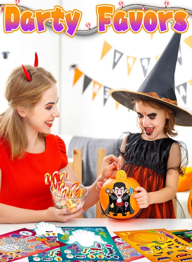Oomloid 42 Sheets Halloween Party Favors Stickers for Kids, Party Games Face Stickers, Halloween Treats Goodie Bag Stuffers Gifts Toys Crafts Activities for Kids - Image 3