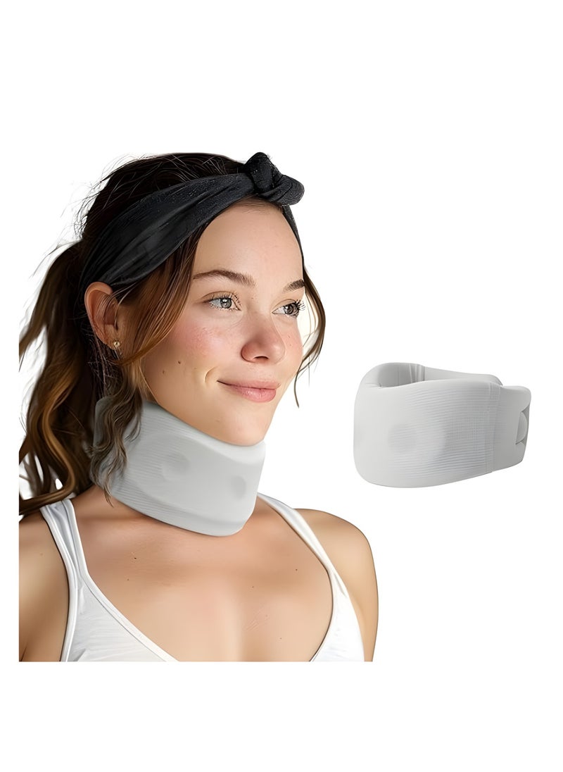 Vergali Neck Support, Soft Foam Neck Support Universal Neck Support for Everyone,Neck Brace Neck Stretcher Cervical Collar for Neck Pain Relief and Improve Neck Tilt Neck Traction Device with Ice Silk Fabric and Soft Foam, Cervicorrect Neck Brace at Home or Work  - Image 1